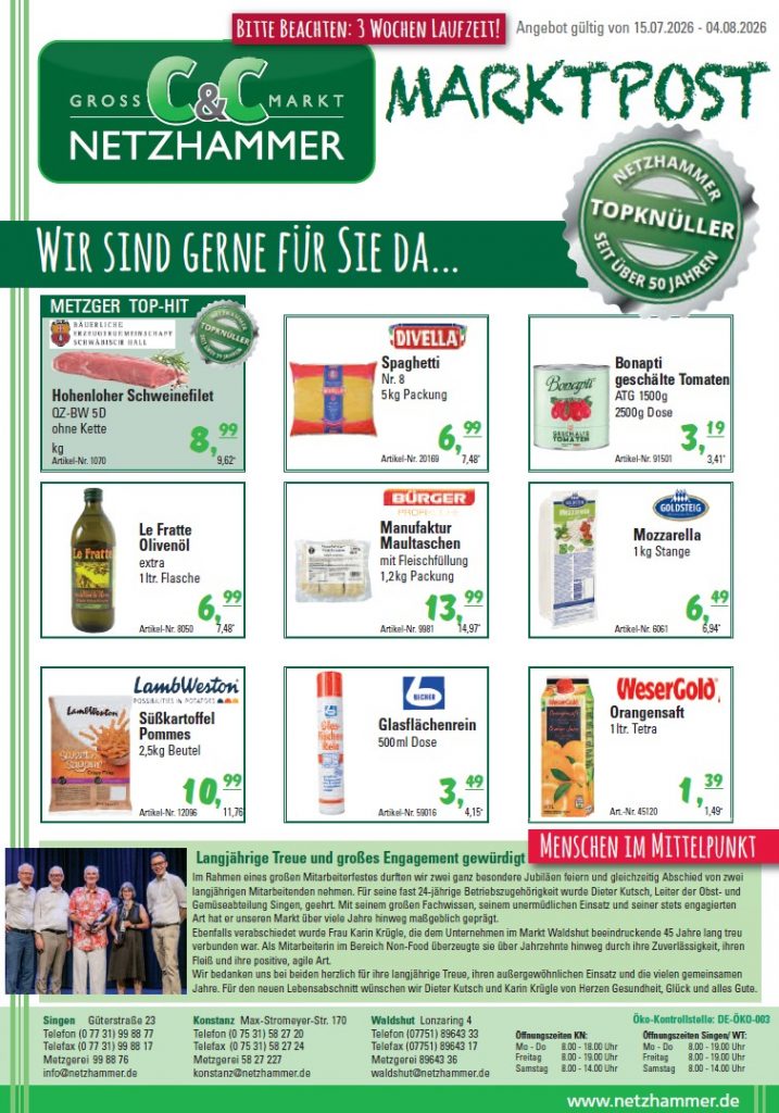 Marktpost KW29-31