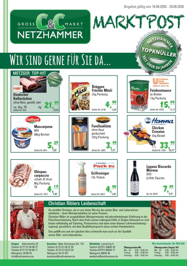 Marktpost KW38-39